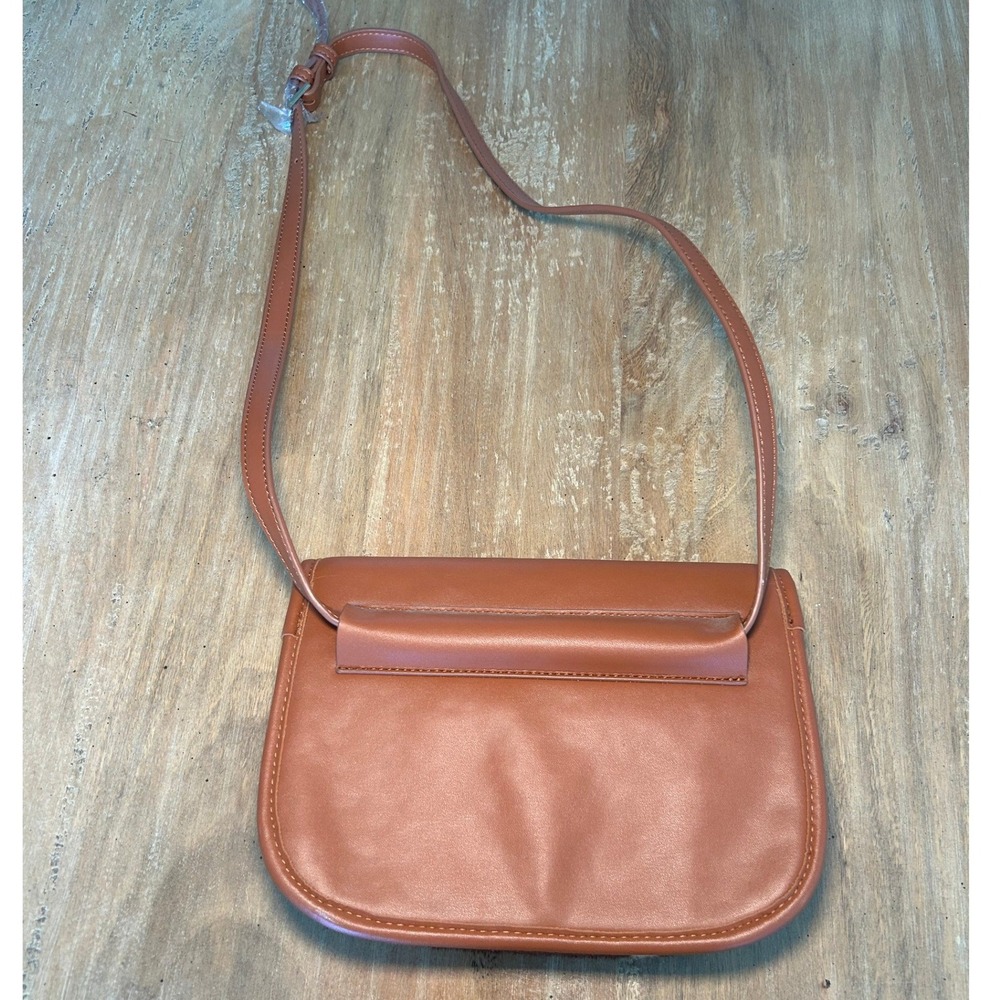 Cow Print Faux Fur Crossbody Bag Cognac Brown White Western Style Small‎ Purse - Picture 2 of 7